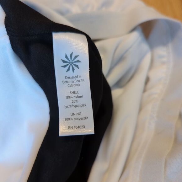 Athleta Polynesia One Piece Swimsuit Womens Medium Off White Floral Halter - Picture 6 of 7